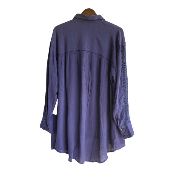 Roaman’s navy tunic. Size 12w - Picture 3 of 9